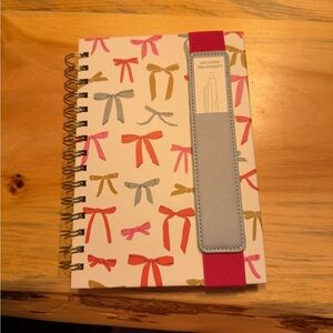 Stylish Bow Pattern Notebook with Pen Holder